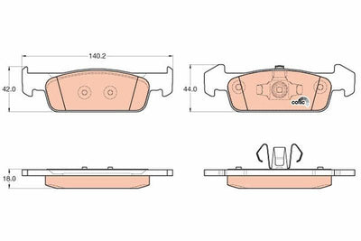 TRW GDB2018 Brake Pads Compatible with Dacia Logan