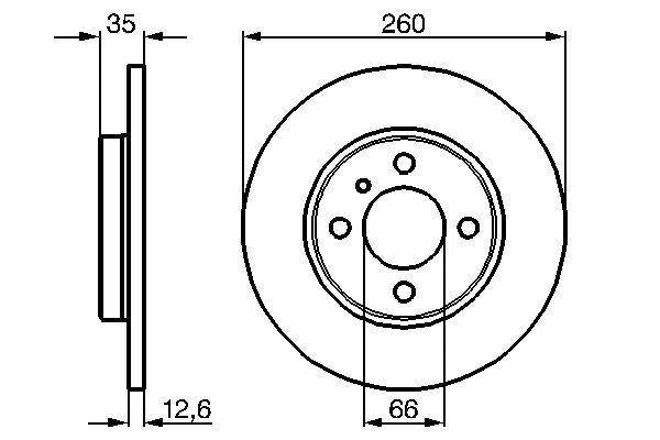 BOSCH Brake Disc E-30 Front Set - 2 Units — Brake Rotors & Drums