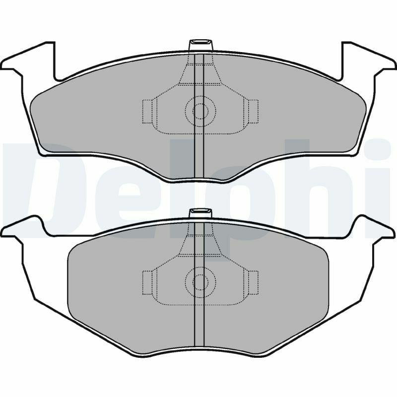 delphi lp1591 brake pad set for volkswagen, delphi lp1591 brake pads detailed view DELPHI LP1591 | Brake Pad Set for Volkswagen Polo, CLS, Golf 3 | 1.4-1.6 L Engine DELPHI LP1591 Brake Pad Set for Volkswagen delphi, brake-pads, volkswagen, polo, golf, cls, car-parts, automotive, mechanics, ai-generated