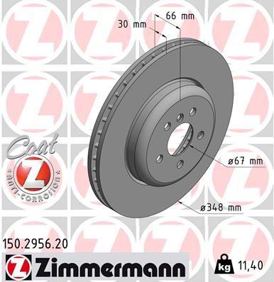 Zimmermann 150.2956.20 Brake Disc Front BMW G20 G21 G22 G23 G26 G28 G30 G31 G32 G11 G12 G01 G02 G05 G1 — Brake Rotors & Drums