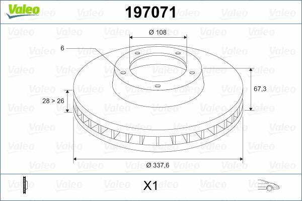 VALEO Brake Discs Front for Land Cruiser Prado - 338mm — Brake Rotors & Drums