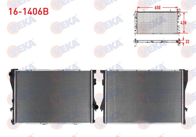 Veka 16-1406B Su Radiator Brazing BMW 520I 2.0I E39 A-T / M-T 1998-2000