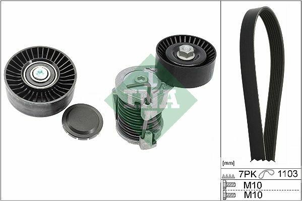 INA V Belt Tensioner Kit - Compatible with BMW E90 E87 — Pulleys & Tensioners