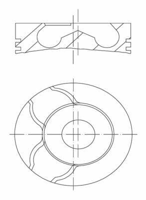 MAHLE 0101501 Piston + Piston Ring 0.40 82 mm for Fiat Doblo 1.9 JTD - Set of 4 — Pistons & Rotating