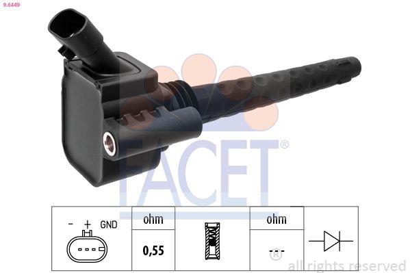 Facet 9.6449 Ignition Coil Bravo Punto Evo 500X A.Romeo Guıletta Lancia Delta III Jeep Renegade 1.4
