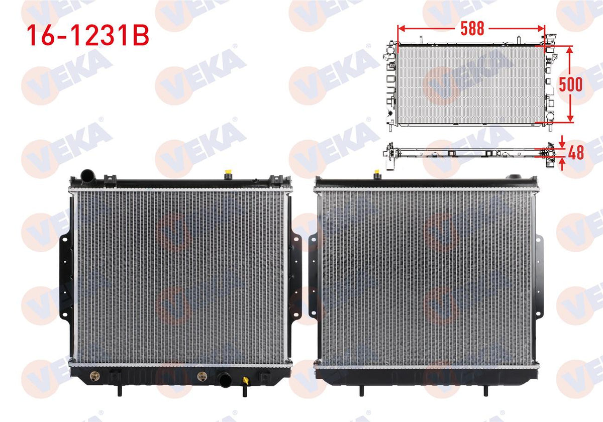 Veka 16-1231B Su Radiator Brazing Jeep Grand Cherokee 2.7 Crd 2001-2005