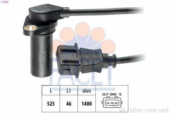 FACET 9.0068 Crankshaft Sensor for Audi A4, A6 & Passat — Pistons & Rotating