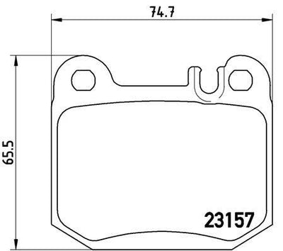 Brembo P50043 Brake Pad Rear (Mercedes W163 Ml430-Ml55 Amg Y.M 99 -) — Brake Pads