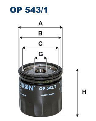 Filtron OP543-1 Oil Filter Ford Transit-Custom 2.2 TDCi — Oil Filters