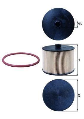 MAHLE KX201D Fuel Filter - Compatible with 307 308 407 607 C4 C5 Expert Scd Jump S40 2.0 HDi 120-140Hp — Fuel Delivery