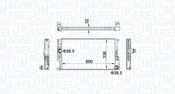 Magneti Marelli 350213159600 Water Radiator F20-F20 LCI-F21-F21 LCI-F22-F22 LCI-F23-F23 LCI-F30-F30 LCI-F3 — Radiators & Fans