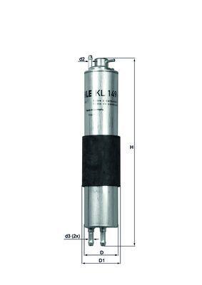 Mahle KL149 Fuel Filter BMW E46 3 Series N40/N42/N45/N46/M54 00-05 — Fuel Delivery