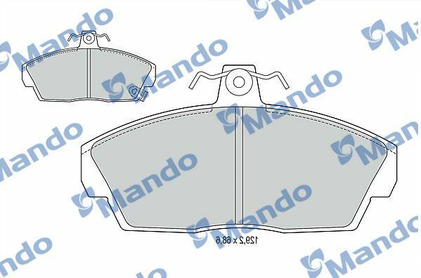 MANDO MBF015019 Brake Pads - Front Disc Brake Set for 1998-2007 Freelander