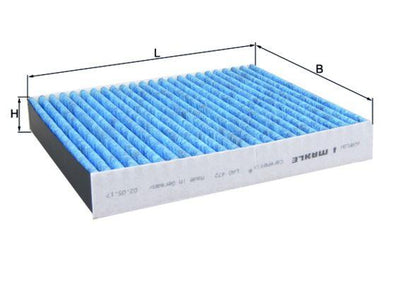 Mahle LAO472 Cabin Air Filter Insignia A Astra J Cruze Mokka Meriva B Bm 09 — Air & Cabin Filters