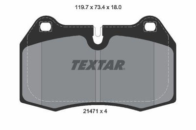 Textar 2147102 Brake Pad E-38 Front 7.28 / 7.30