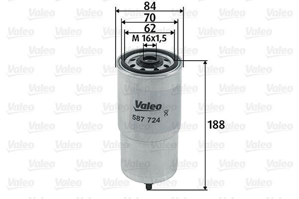 Valeo 587724 Fuel Filter (Diesel) Fiat Punto II 1.9 JTD/Marea 1.9-2.4 JTD/Bravo 1.9 JTD — Fuel Delivery