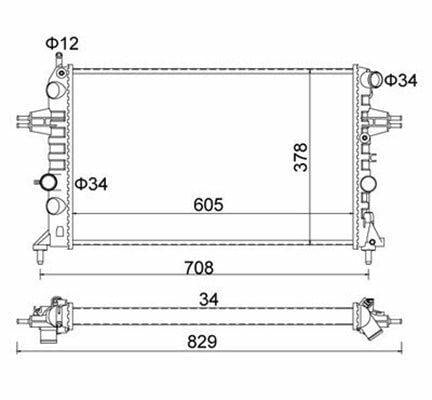 MAGNETI MARELLI Radiator for Astra G - Fits Z16XE/Z16XEL — Radiators & Fans