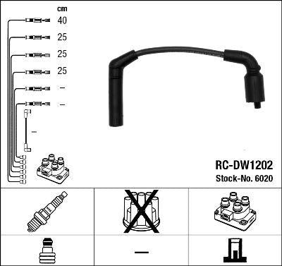 NGK 6020 Spark Plug Wire Daewoo Aveo 05 1.2 — Coils & Plugs