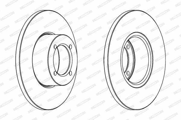 FERODO DDF054 Front Brake Disc - Opel Corsa B — Brake Rotors & Drums