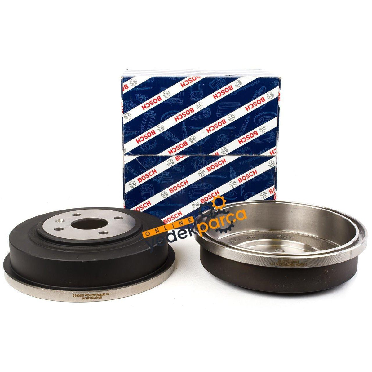 BOSCH Opel Astra H Rear Brake Drum Set - 4 Lug Assembly for 2004-2006 Models — Brake Rotors & Drums