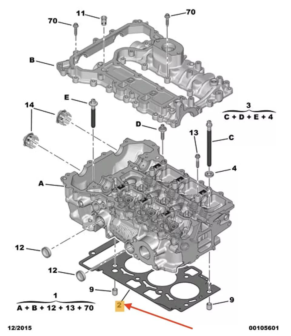Peugeot Cylinder Head Gasket for 308 (2017-2020) — Gaskets & Seals