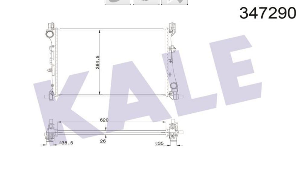Kale 347290 Su Radiator Fiat Egea Cross 1.3/1.6 Mjet 1.4 Gasoline 15+ — Radiators & Fans