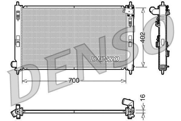 Denso DRM45023 Water Radiator C4 AirCross C-Crosser Asx Lancer Outlander 1.6-2.4 08/12-P — Radiators & Fans