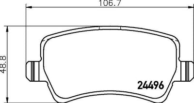 Hella Pagid 8DB355025-401 Brake Pad Rear Land Rover Freelander/Evoque 2.0 D 2011-19 — Brake Pads