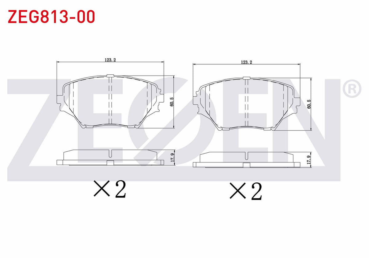 Zegen ZEG813-00 Brake Pad Front Toyota Rav4 II (Cla2_, Xa2_ and 2 more models — Brake Pads