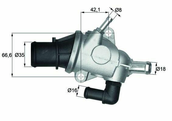 MAHLE Thermostat TI12588 - 88°C Opening Temperature — Water Pump & Thermostat