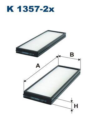 Filtron K1357-2X Cabin Air Filter Hyundai i20 2008-2016, I-20 2012-2014 — Air & Cabin Filters