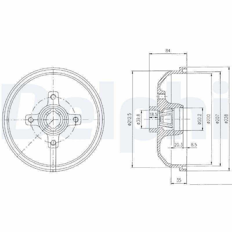 Delphi Brake Drum for Corsa A Hatchback — Brake Rotors & Drums