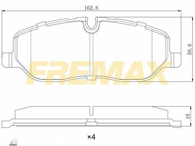 Fremax FBP-1566 Front Brake Pad (Corbon Formula) Range Rover Discovery-Sport-III-IV 2003-2013 — Brake Pads
