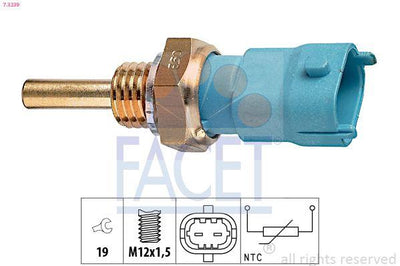 Facet 7.3239 Temperature Sensor Alfa 156 1.8 16V Boxer I Boxer II Jumper I Jumper II — Temperature Sensors & Switches