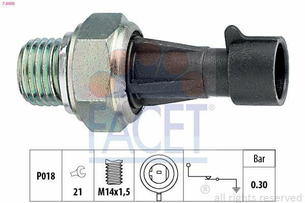 FACET Oil Pressure Switch 7.0096 - Compatible with Ducato, Boxer and 6 more models — Switches & Relays