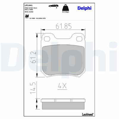 Delphi LP1441 Brake Pad — Brake Pads