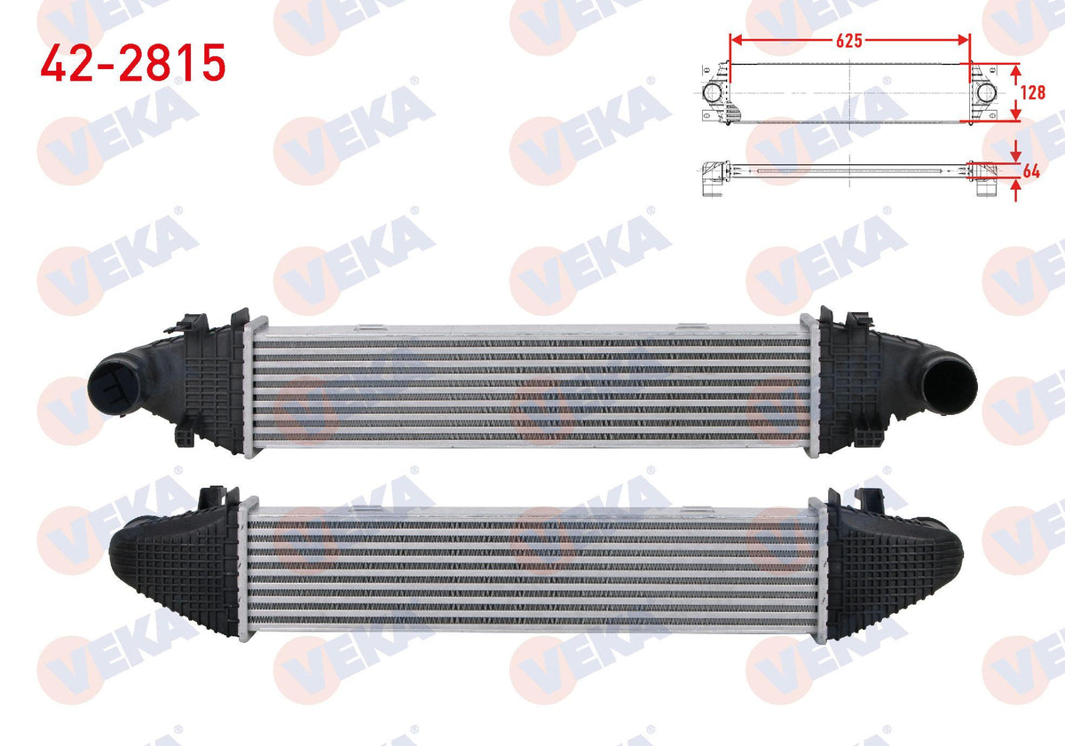 Veka 42-2815 Turbo Radiator (Intercooler) Mercedes C Series (W204) C 250-E 200 CDI-E 250 CGI 2007-2014 / S — Radiators & Fans