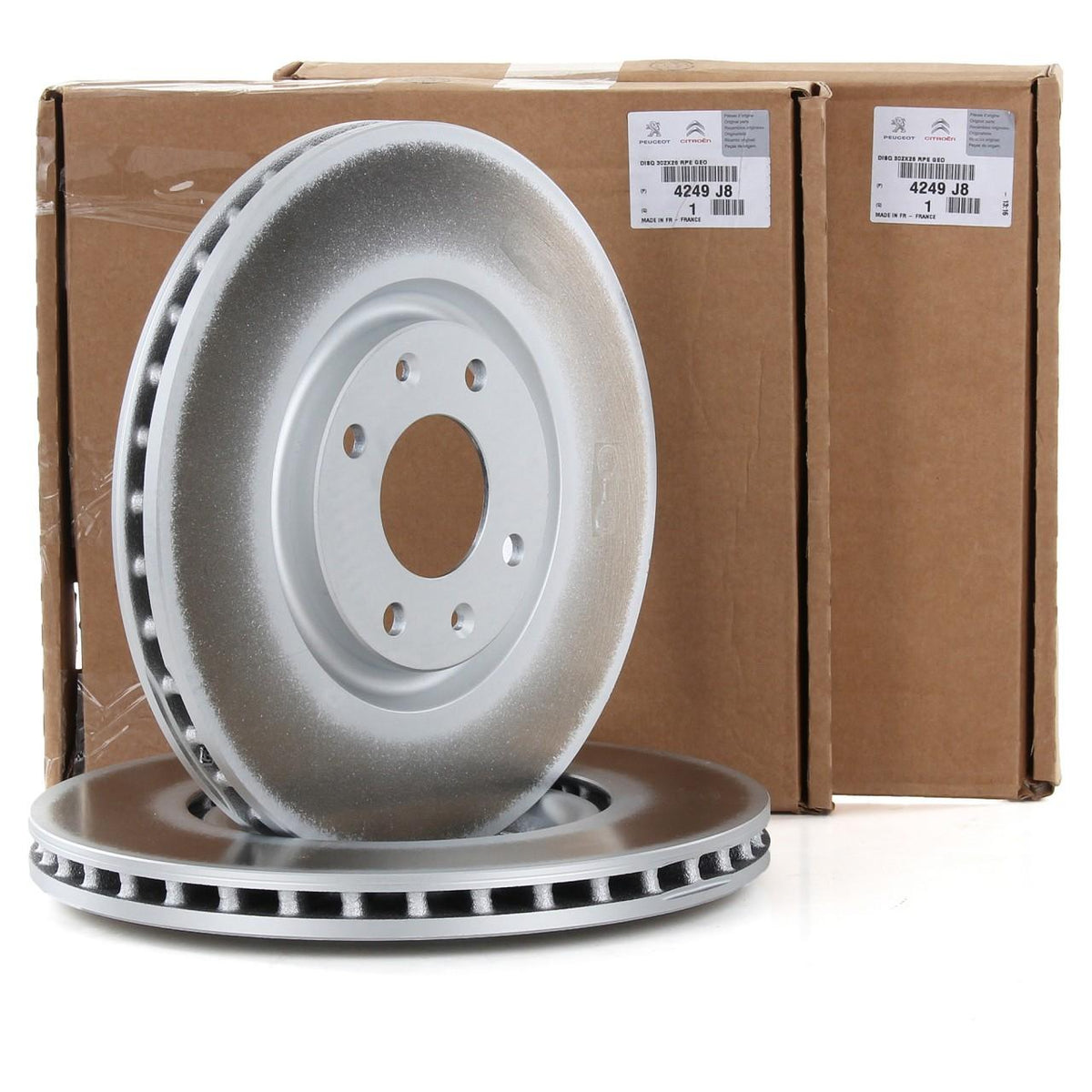 PSA 4249.J8 Citroen Ds5 Front Brake Disc Set Genuine 308 3008 5008 Ds4 Ds5 Set — Brake Rotors & Drums