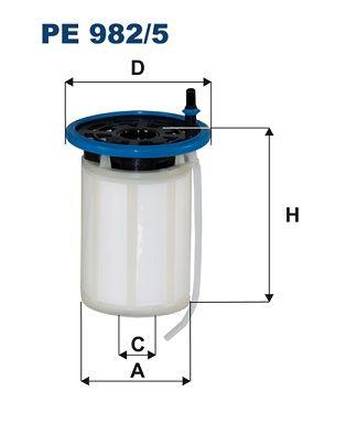 Filtron PE982-5 Diesel Filter Fiat Egea/Doblo II-III/500/Giulietta 1.3-1.6 Mjt 13- — Fuel Delivery