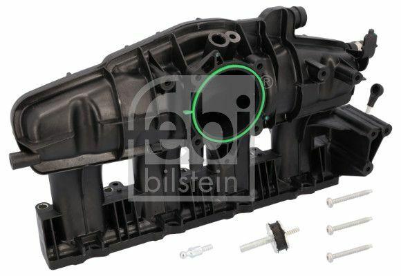FEBI Intake Manifold VW - Black Plastic Material, Includes Gasket