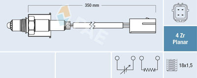 FAE 77661 Lambda Sensor Chevrolet Kalos/Aveo 1.4 09-11 — Oxygen & Air-Fuel