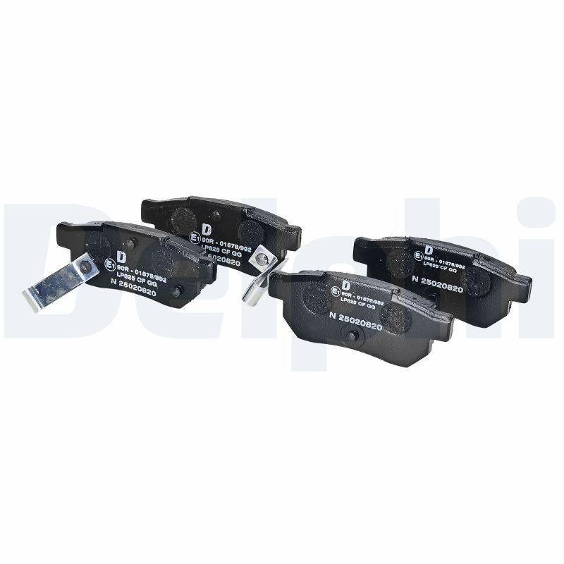 Delphi LP625 Rear Brake Pad (Disc for) Honda Civic 1996-2000 Jazz City 2002-2010 Crx 92-98 Integra 88-97 — Brake Pads