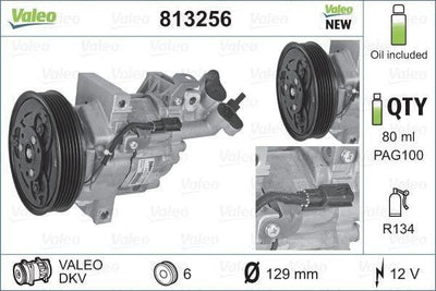 Valeo Renault Fluence AC Compressor - Compatible with Renault Fluence — A/C Compressor