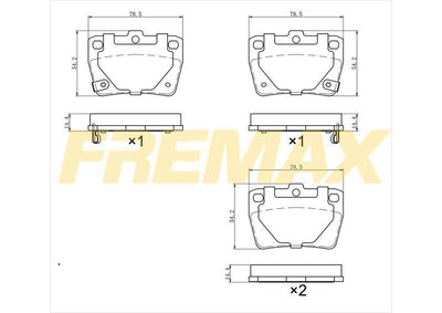 Fremax FBP-1260 Rear Brake Pad (Corbon Formula) Toyota Rav4 2001-2005 — Brake Pads
