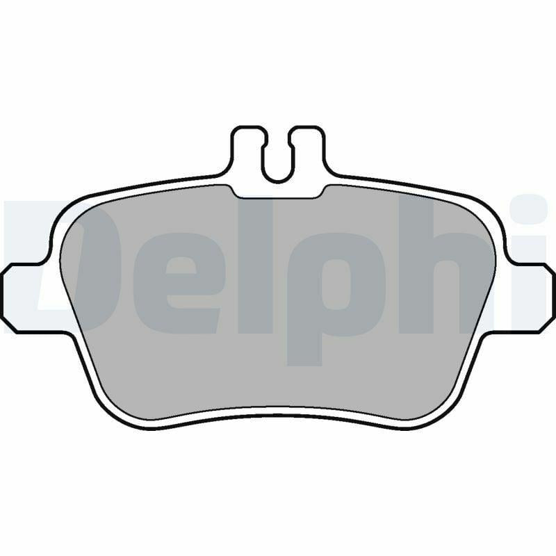 Delphi LP2289 Rear Brake Pad Set - Low-Metallic Material — Brake Pads
