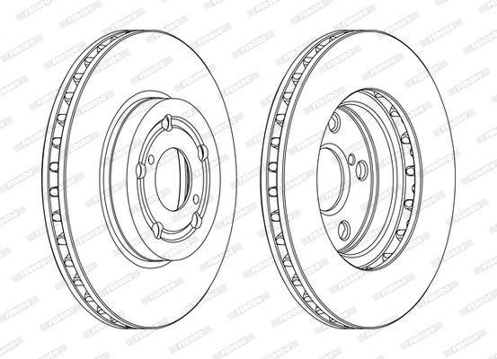 FERODO DDF1064C - Premium Disc Brake for 1998-2001 Avensis — Brake Rotors & Drums