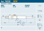 fae 74230 glow plug for ford mondeo, technical specifications of fae 74230 glow plug, installation guide for ford mondeo glow plug FAE 74230 Glow Plug for Ford Mondeo IV (2007-2014) - 11V, M8x1 Thread Size | Ideal for Car Owners & Ford Mondeo Users FAE 74230 Glow Plug - Ford Mondeo TDCI 07-14 fae-74230, glow-plug, ford-mondeo, car-parts, automotive, diesel-engine, engine-performance, replacement-parts, car-owners, ai-generated