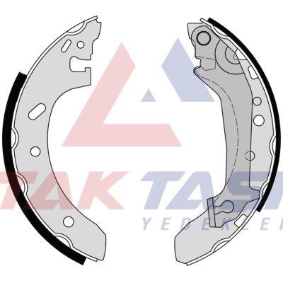 AP AP07155 Brake Shoe Rear Ford Escort VII 1.3 Wide Type with Lever 203X38 mm 1995-1999 / Escort VI — Brake Cables & Hardware