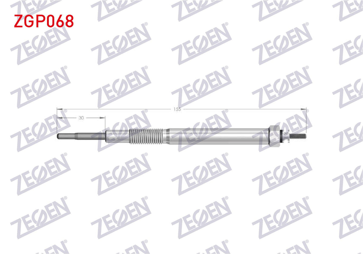 Zegen ZGP068 Glow Plug 11V Ford Ranger 2.5 TDCi, 3.0 TDCi 2006-2011 / Mazda Bt 50 2.5 D 2006-2012 — Coils & Plugs