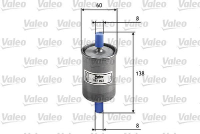 Valeo 587003 Fuel Filter VW Polo III/Hb 1.6 Astra F Vectra A Frontera A B Omega A Uno 70 — Fuel Delivery